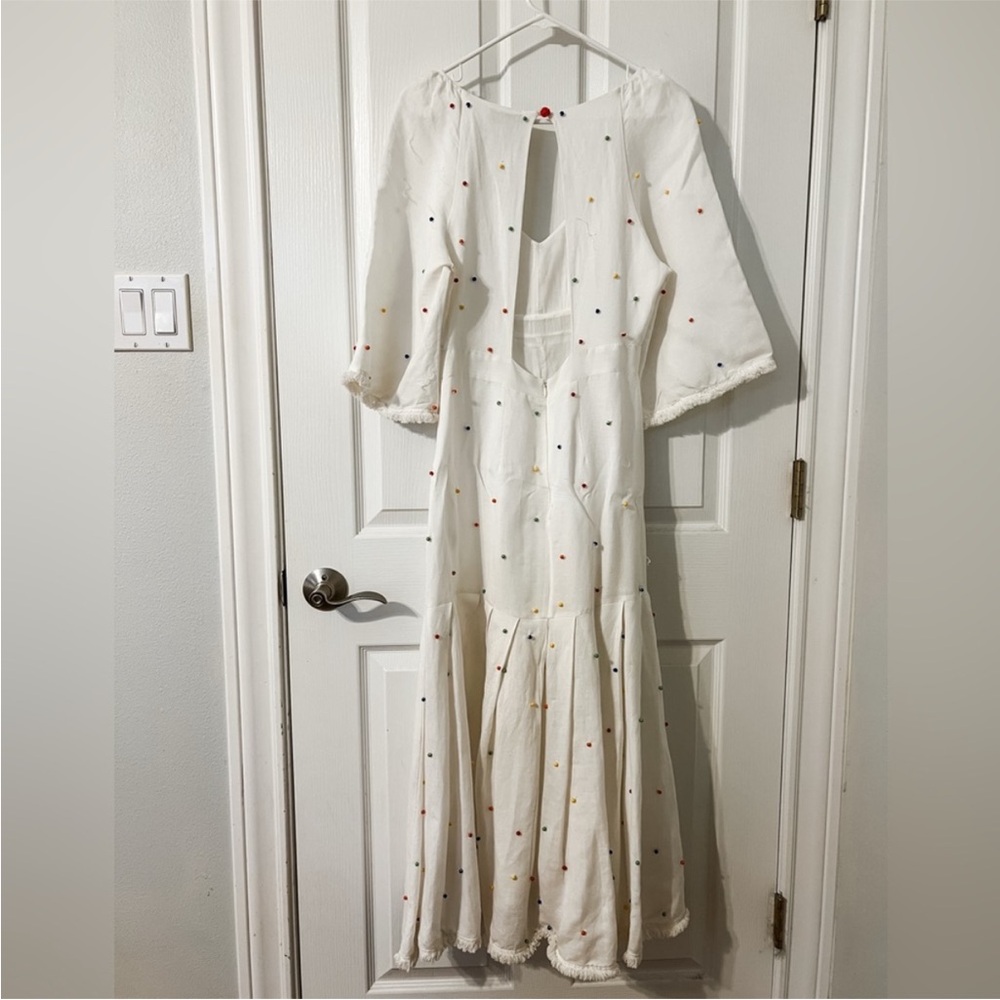 FARM Rio White Dress with Colorful Dots - Picture 3 of 6